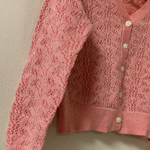 Toddler Girl Shimmer Cardigan and Jeans - Picture 5 of 8